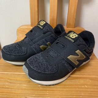 ニューバランス(New Balance)のニューバランス スニーカー ブラック×ゴールド 18cm(スニーカー)