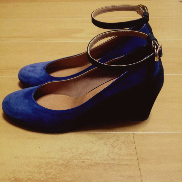 バイカラー ウェッジヒール レディースの靴/シューズ(ハイヒール/パンプス)の商品写真