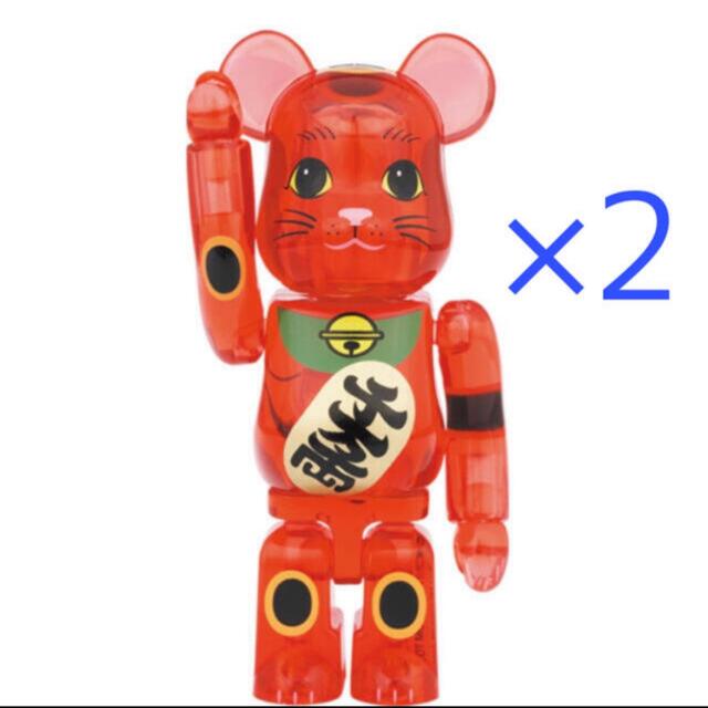 BE@RBRICK 招き猫 梅透明 100％ 2個セット