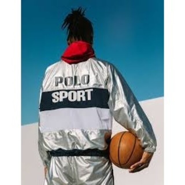 メンズpolo sport シルバー ジャケット オリンピック ラルフローレン