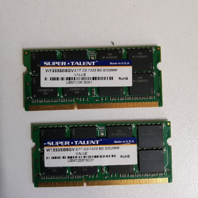 SUPER TALENT ノートPC用DDR3メモリ 8GB*2