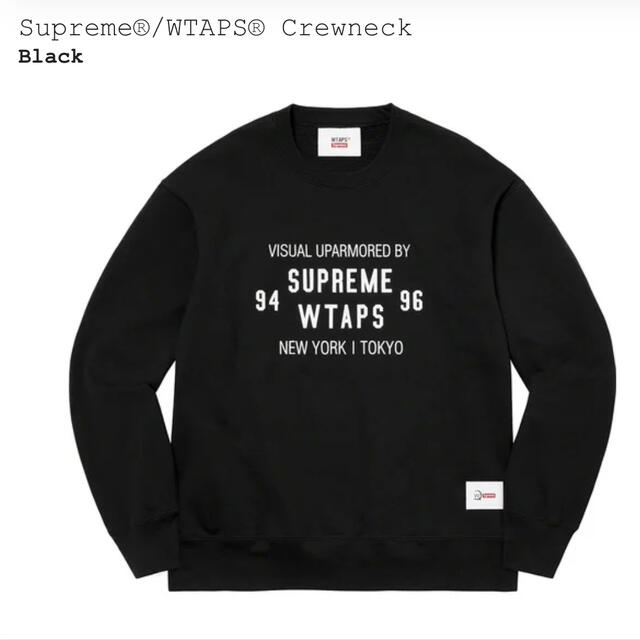 supreme wtaps  crewneck black XL