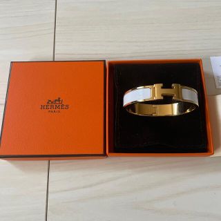 エルメス(Hermes)の最終値下げ！正規品HERMESエルメス バングル ゴールド ホワイト(ブレスレット/バングル)