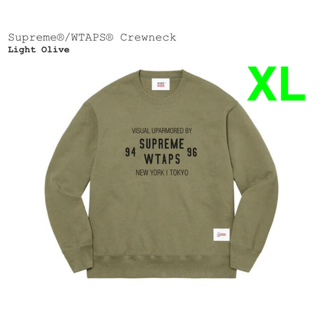 XXL 21FW Supreme WTAPS Crewneck Black