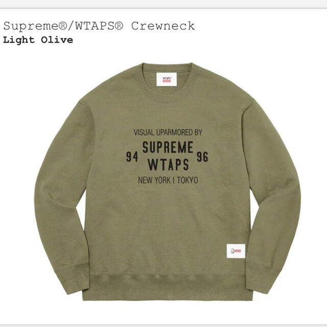 supreme wtaps crewneck olive Mサイズトップス