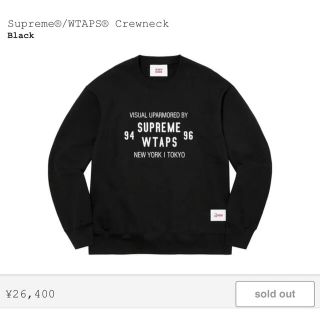 シュプリーム(Supreme)のSupreme Wtaps Crewneck Black 黒 Mサイズ(ニット/セーター)