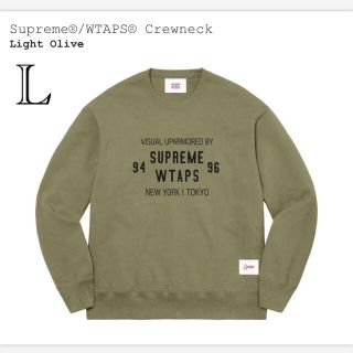 シュプリーム(Supreme)のSupreme WTAPS シュプリーム ダブルタップス クルーネック オリーブ(スウェット)