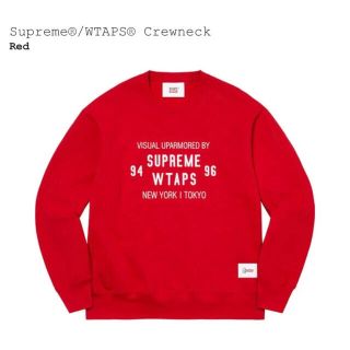 シュプリーム(Supreme)のsupreme WTAPS Crewneck Red L(スウェット)