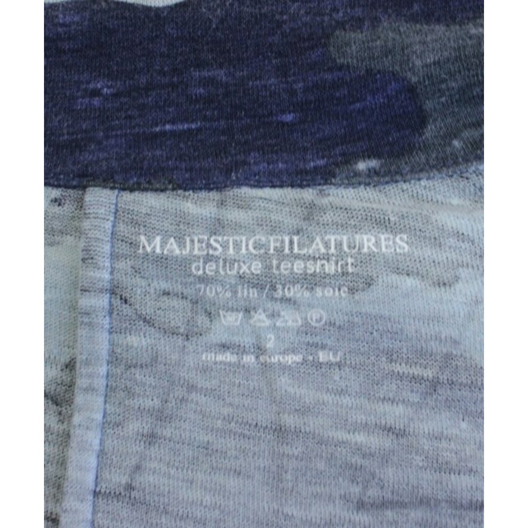 MAJESTIC FILATURES カーディガン 2(M位) 青(迷彩)