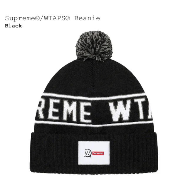 専門店では Supreme Black Beanie Wtaps ニット帽/ビーニー