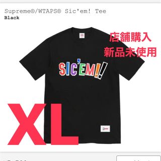 シュプリーム(Supreme)のSupreme WTAPS コラボ Tシャツ 黒 XL 店舗購入 新品未使用(Tシャツ/カットソー(半袖/袖なし))