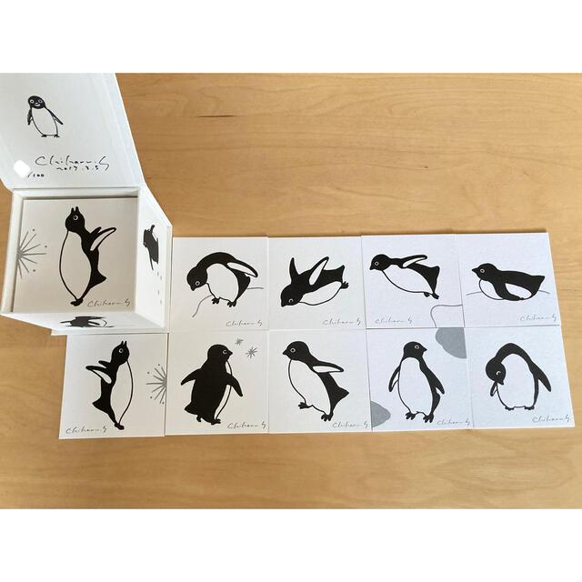 超超貴重　坂崎千春作品　ペンギン百態　アートカードBOX