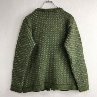 希少 ノルウェー製 エルエルビーン メタルフック バーズアイ ニット