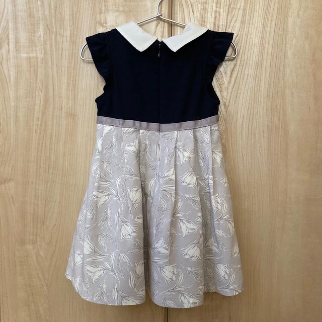 petit main(プティマイン)のpetit main 衿つきタック花柄ワンピース 100cm キッズ/ベビー/マタニティのキッズ服女の子用(90cm~)(ワンピース)の商品写真