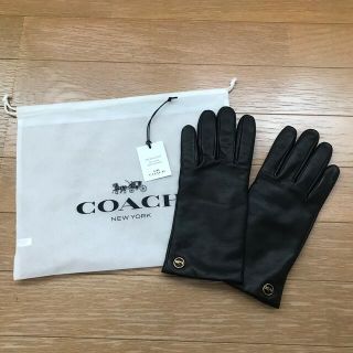 コーチ(COACH)のホースレザーグローブ☆スマホタッチ対応(手袋)