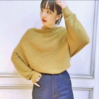 マウジー(moussy)のmoussy マウジー レディース ボートネックニットトップス(カットソー(長袖/七分))