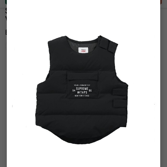 【新品】supreme wtaps tactical down vest 黒 L