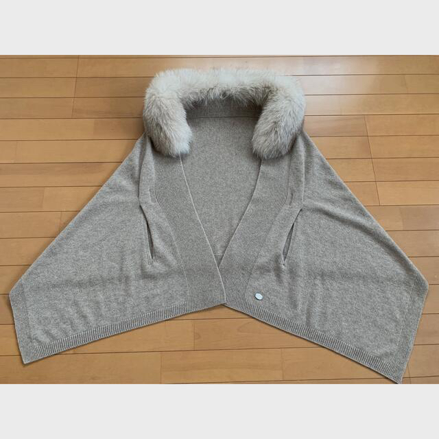 値下げ♡FOXEY カシミアファー ケープ ストール ポンチョ-