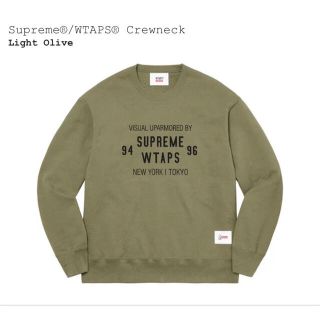 シュプリーム(Supreme)のsupreme wtaps crewneck olive オリーブ　シュプリーム(スウェット)