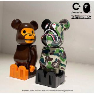 アベイシングエイプ(A BATHING APE)のcleverin BE@RBRICK CAMO SHARK  BABY MILO(その他)