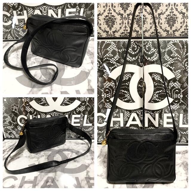 ◆極美品◇CHANEL◆レア◇トリプルココ キャビアスキンショルダーバッグ