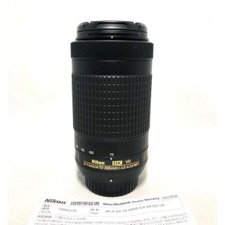 ニコン(Nikon)のNikon AF-P DX 70-300 f/4.5-6.3G ED VR美品(レンズ(ズーム))