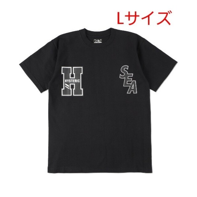 メンズL 黒 Tee HYSTERIC GLAMOUR x wind and sea