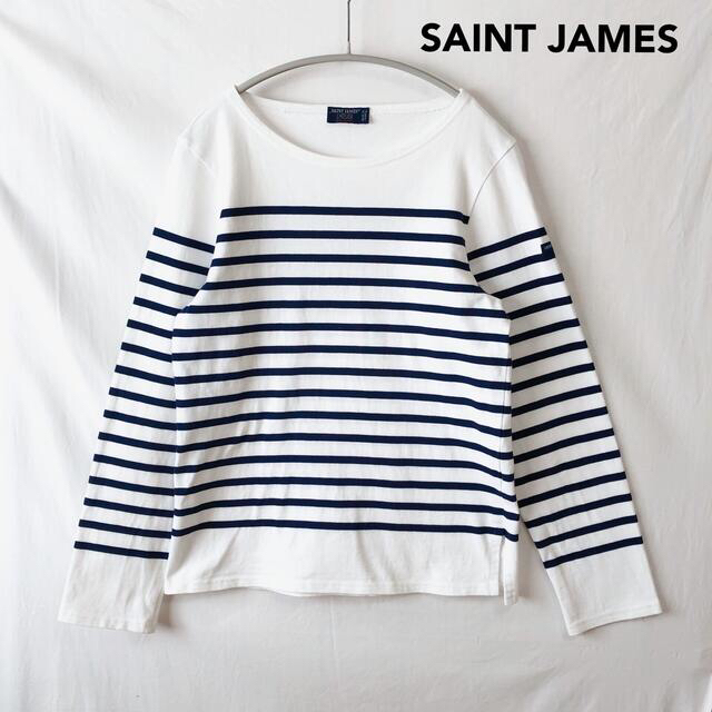 SAINT JAMES(セントジェームス)のSAINT JAMES ボーダーカットソー　長袖　コットン レディースのトップス(カットソー(長袖/七分))の商品写真