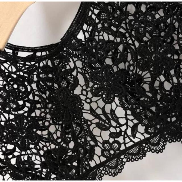 つけ襟 ブラック ビックカラー 付襟 レース 花 アンティーク 黒 Cの通販 by みぃ|ラクマ つけ襟 ブラック ビックカラー 付襟 レース 花 アンティーク 黒 C