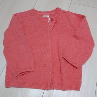 エイチアンドエム(H&M)のH&M　カーディガン　6-9m　70cm　ピンク(カーディガン/ボレロ)