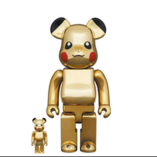 BE@RBRICK ピカチュウ GOLD CHROME 100％ & 400％