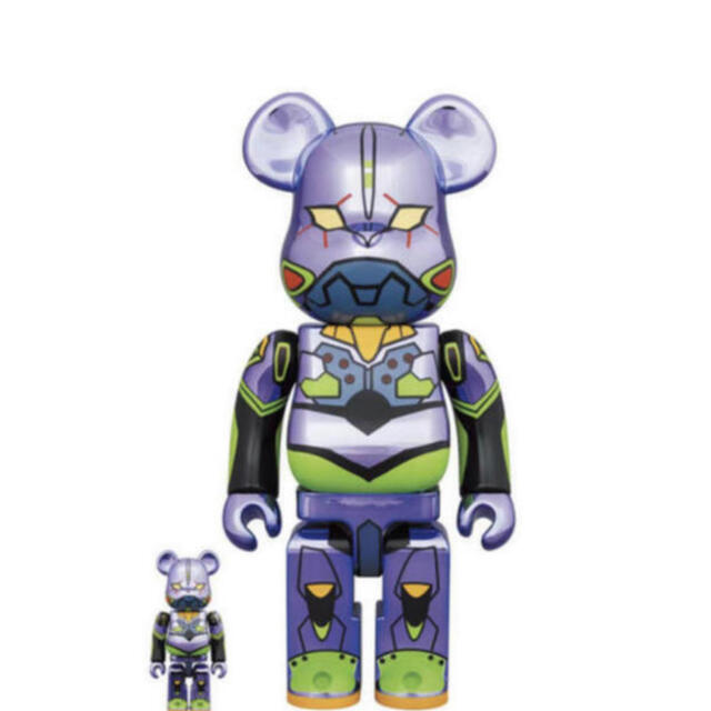 BE@RBRICK エヴァンゲリオン初号機 CHROME 100% & 400%ベアブリック