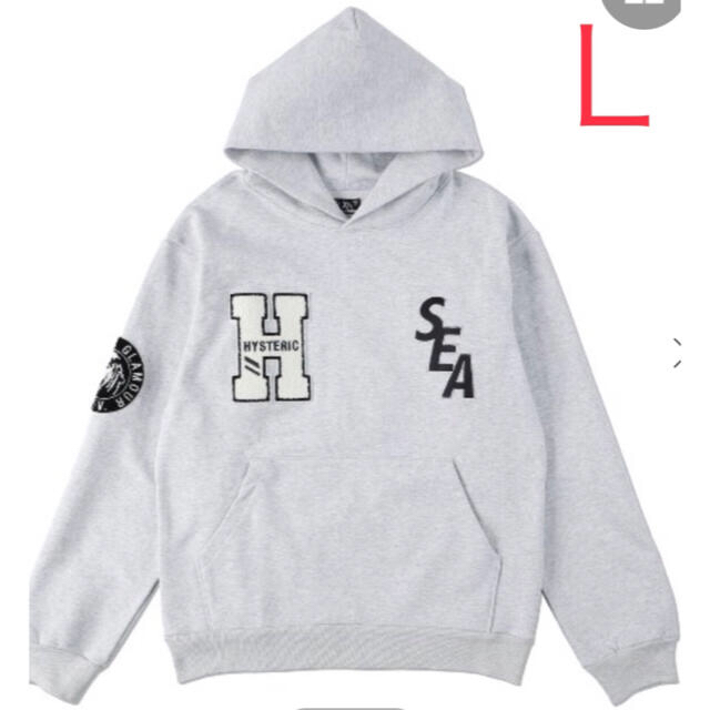 L HYSTERIC GLAMOUR x wind and sea フーディー 専門ショップ www