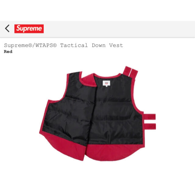 Supreme(シュプリーム)の【Mサイズ】supreme wtaps Tactical Down Vest メンズのジャケット/アウター(ダウンベスト)の商品写真