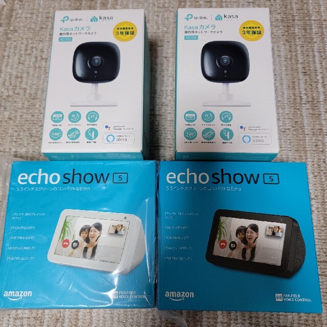 新品 Amazon echoshow5 第一世代tp-link kasaカメラスピーカー