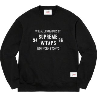 シュプリーム(Supreme)のSupreme × wtaps Crewneck black Mサイズ(スウェット)