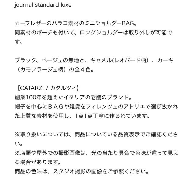 JOURNAL STANDARD(ジャーナルスタンダード)の【journal standard luxe】CATARZIミニショルダー レディースのバッグ(ショルダーバッグ)の商品写真