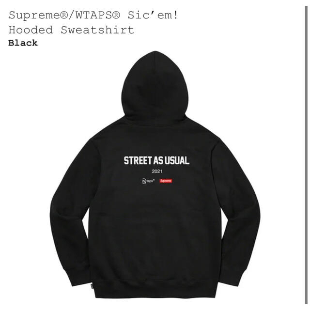 supreme×WTAPS hoodie L ブラック