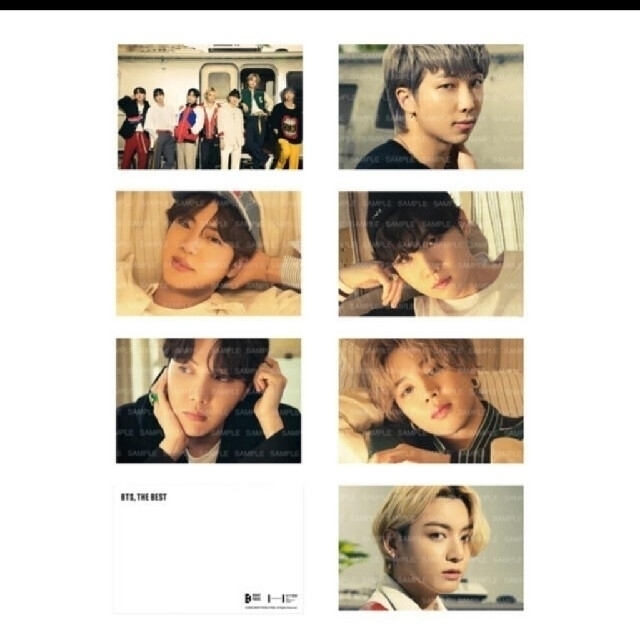 防弾少年団(BTS)(ボウダンショウネンダン)のBTS THE BEST EXHIBITION 展示会 ポストカード オレンジ エンタメ/ホビーのタレントグッズ(アイドルグッズ)の商品写真