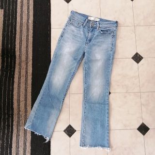 シーシークロス(C.C.†CROSS)の美品 C.C.CROSS JEANS セミフレアデニムパンツ サックス 23 S(デニム/ジーンズ)