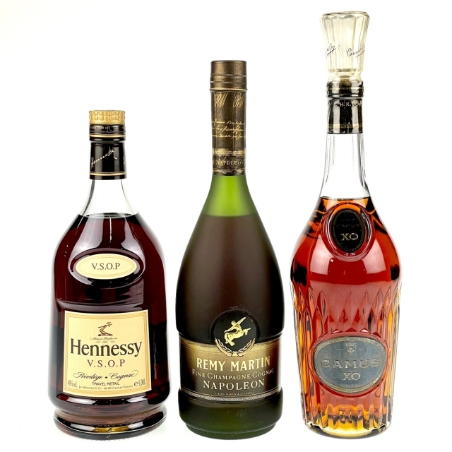 3本 REMY MARTIN CAMUS Hennessy コニャック