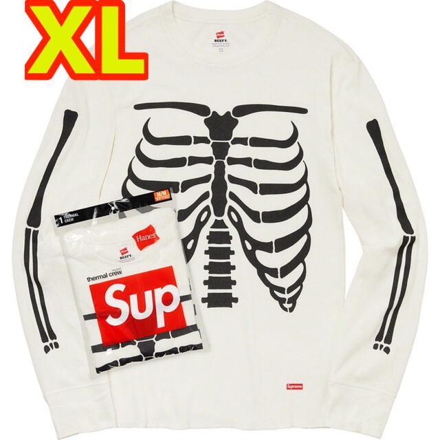 Supreme Hanes Bones Thermal Crew Natural