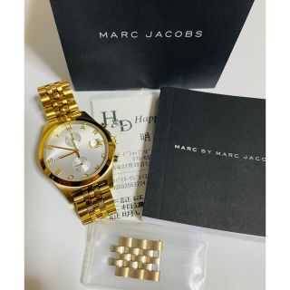 マークバイマークジェイコブス(MARC BY MARC JACOBS)の【電池新品の美品】マークバイマークジェイコブスのスリム！ゴールド×シルバー☆(腕時計)