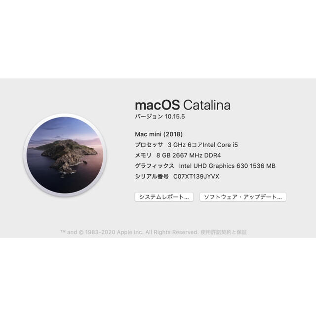 Mac (Apple)(マック)の【最終値下】Mac mini Core i5 256GB スペースグレイ スマホ/家電/カメラのPC/タブレット(デスクトップ型PC)の商品写真