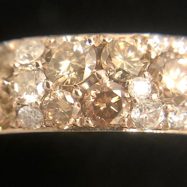 ブラウン ダイヤモンド 0.80ct K18 ブラウンゴールド ダイヤ リング