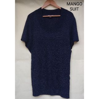 マンゴ(MANGO)のMANGO SUIT ダークグレー フレンチスリーブ チュニック(チュニック)