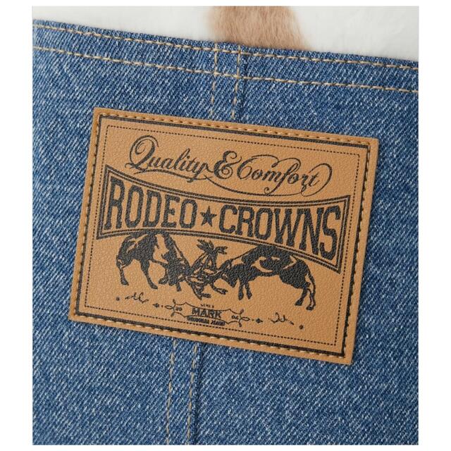 RODEO CROWNS WIDE BOWL(ロデオクラウンズワイドボウル)のロデオ  ★FAUX FUR DENIM 巾着 レディースのバッグ(その他)の商品写真