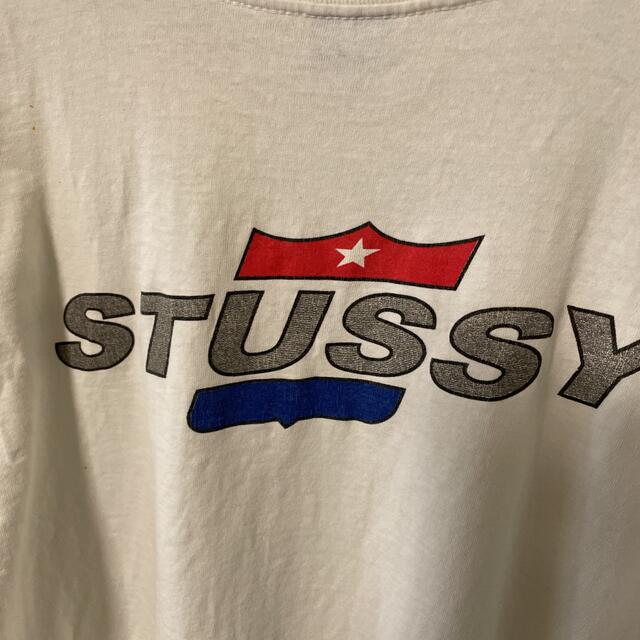 90s USA製 オールドステューシー スケートマン Tシャツ 紺タグ