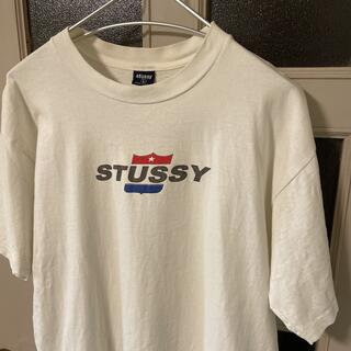 90s オールド STUSSY 紺タグ Tシャツ ベースボール カレッジ風ロゴ