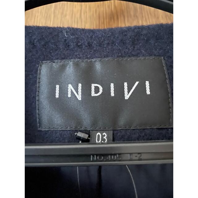 INDIVI(インディヴィ)の定価42000円+税  INDIVI ノーカラーコート レディースのジャケット/アウター(ノーカラージャケット)の商品写真